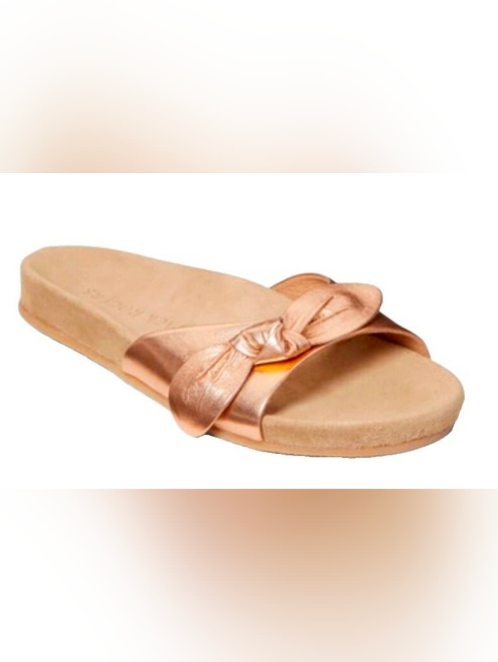 Jack Rogers Metallic Knot Slide Sandal - Rose Gold Size 9